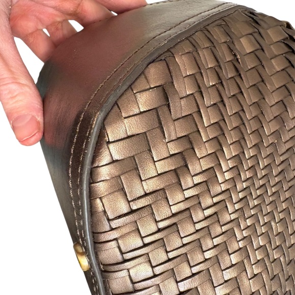 Cole Haan large Genevieve woven leather bag copper - Picture 5 of 15